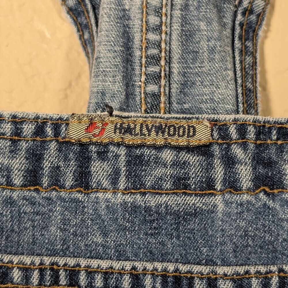 Vintage 90s Overalls Hollywood Jeans M Farm Boho Casual Concepts Tall Girl - Picture 4 of 11